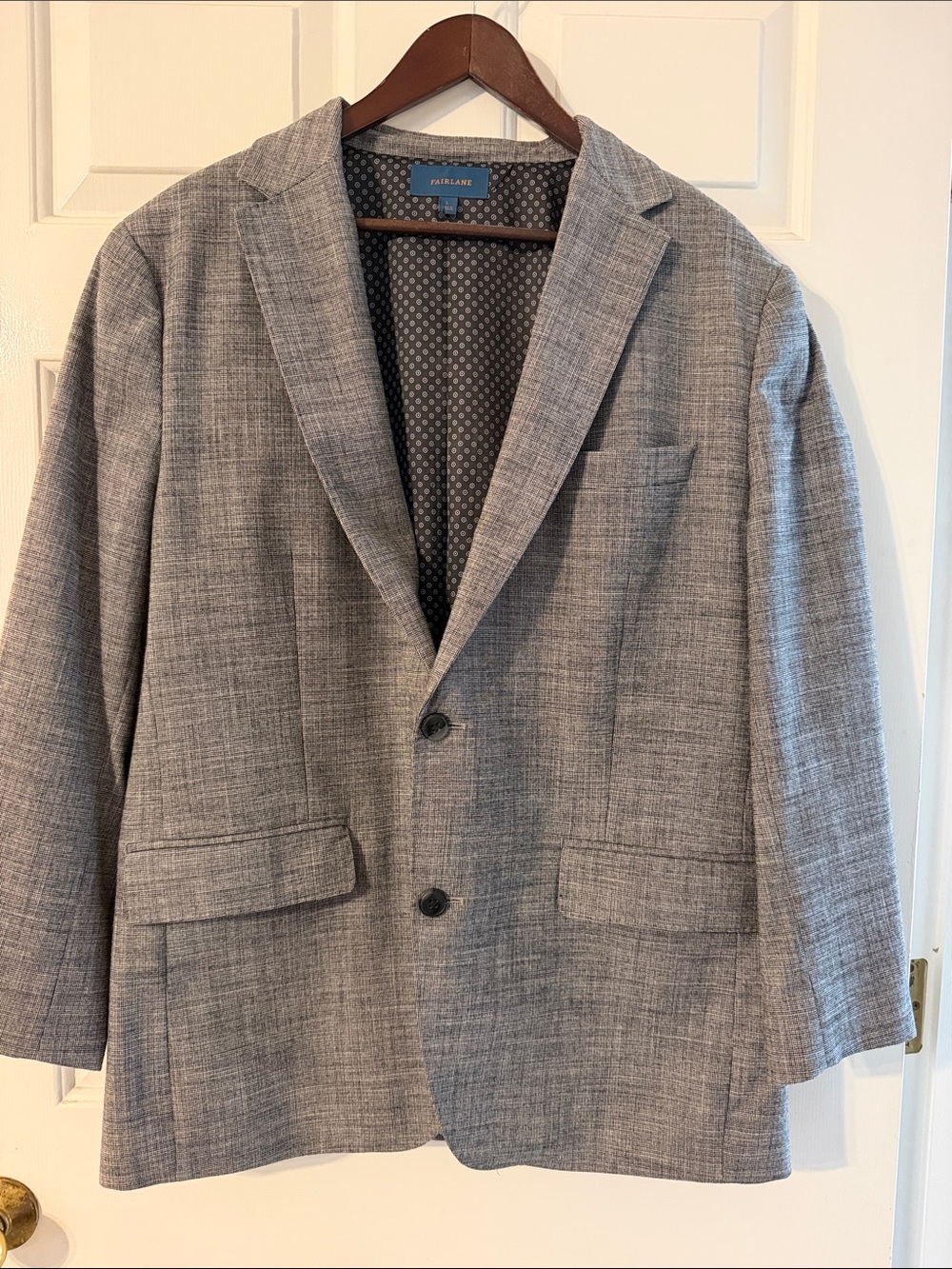 Farah Gray Textured Two-Button Sport Coat